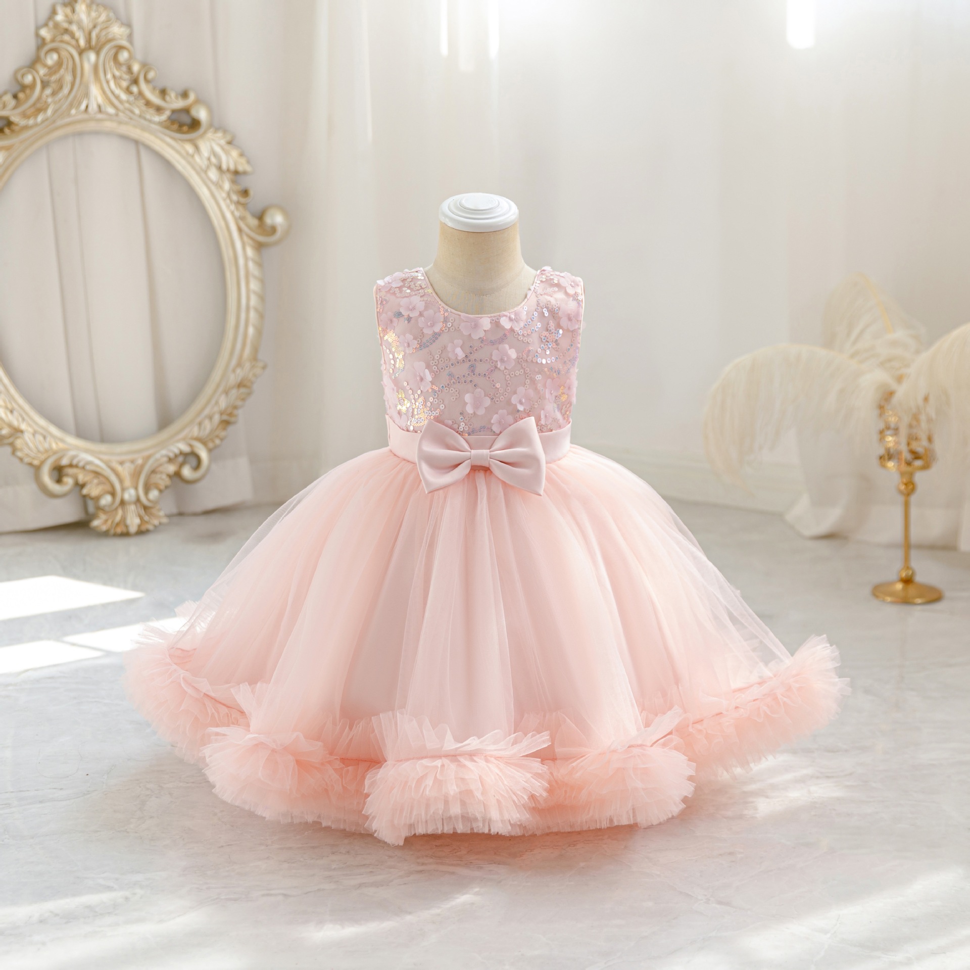 Glitter Tablecloth - HETISO Tulle Puffy Flower Girls Dresses