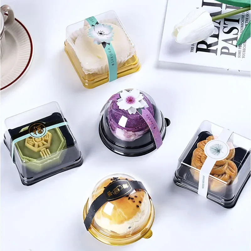 Event Party Box - 50pcs Disposible Round Egg Yolk Crisp