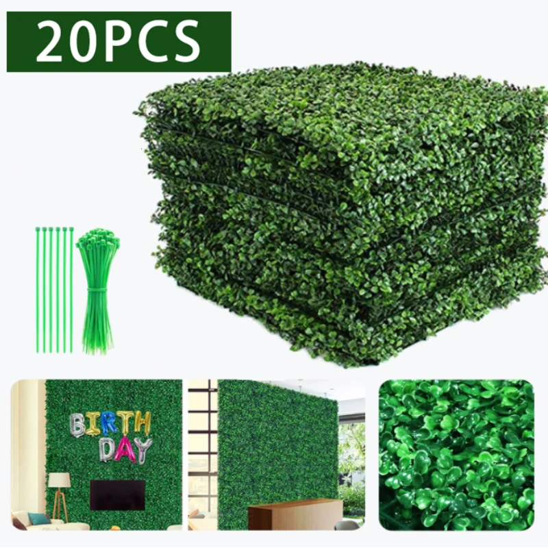 Flower Wall Panel - Artificial Plants Grass Wall Backdrop Decoration