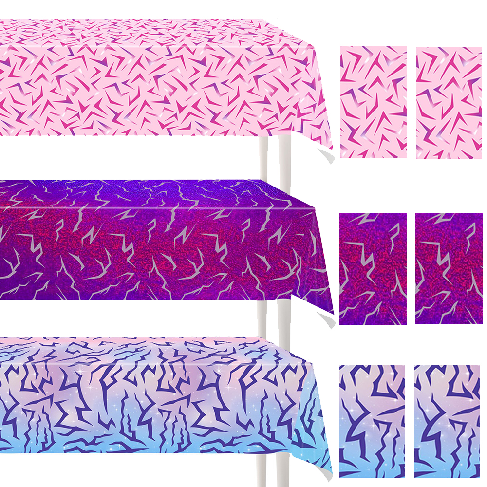 Table Cloth Disposable - Lightning Printed Tablecloth Decorations Kpop Girl