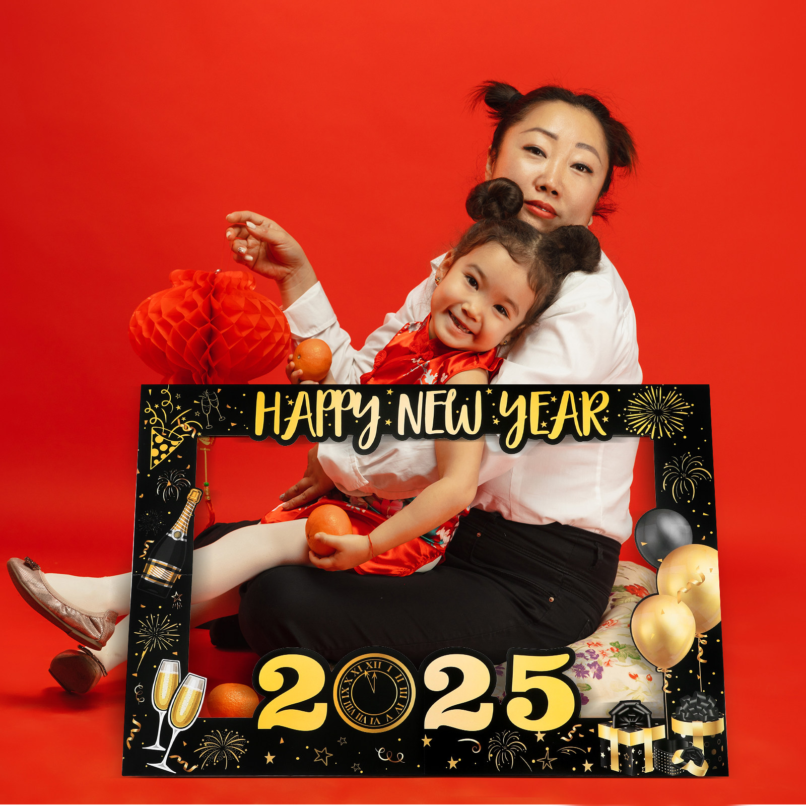 Photo Booth Frame - Black Gold 2025 Photo Booth Frame
