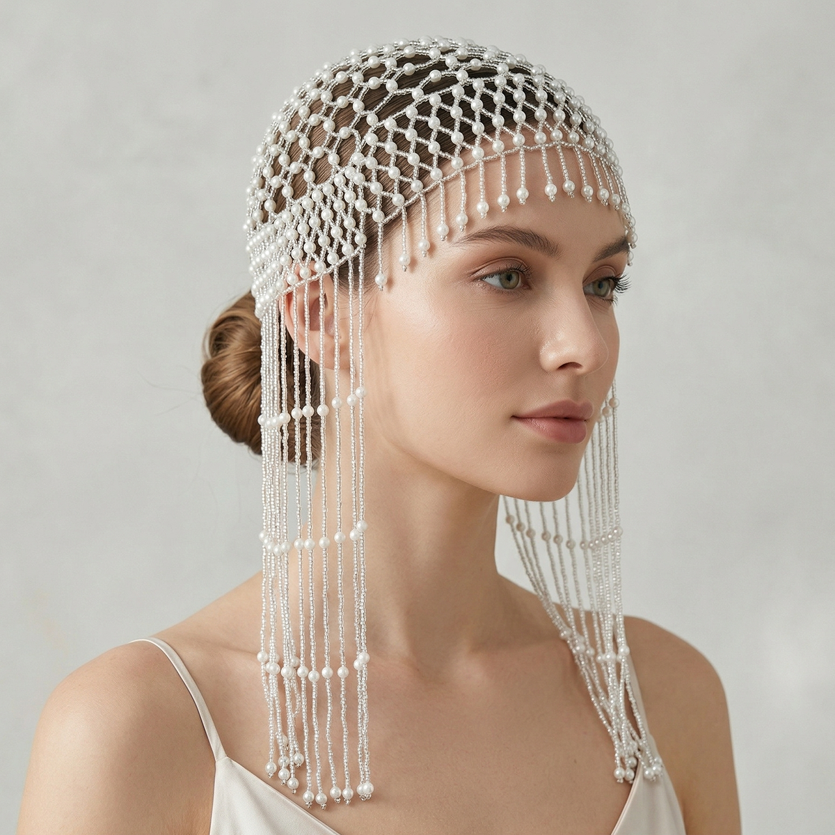 Luxury Pearls Beaded Headwrap  - Event Suppliers ulasan dan harga