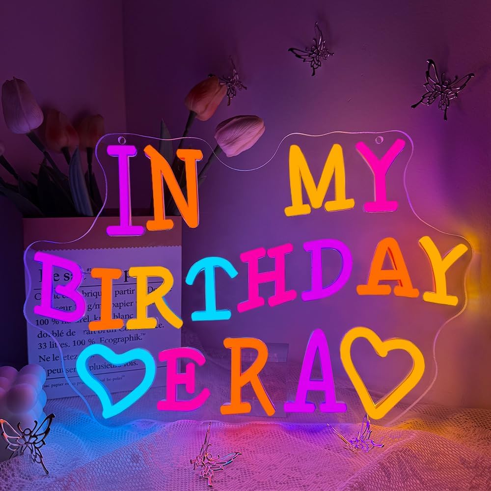 Happy Birthday Neon Sign USB P - Neon Sign Party ulasan dan harga