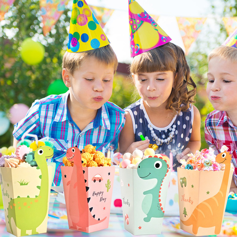 4Pcs Cartoon Dinosaur Boxes Di - Event Party Box ulasan dan harga