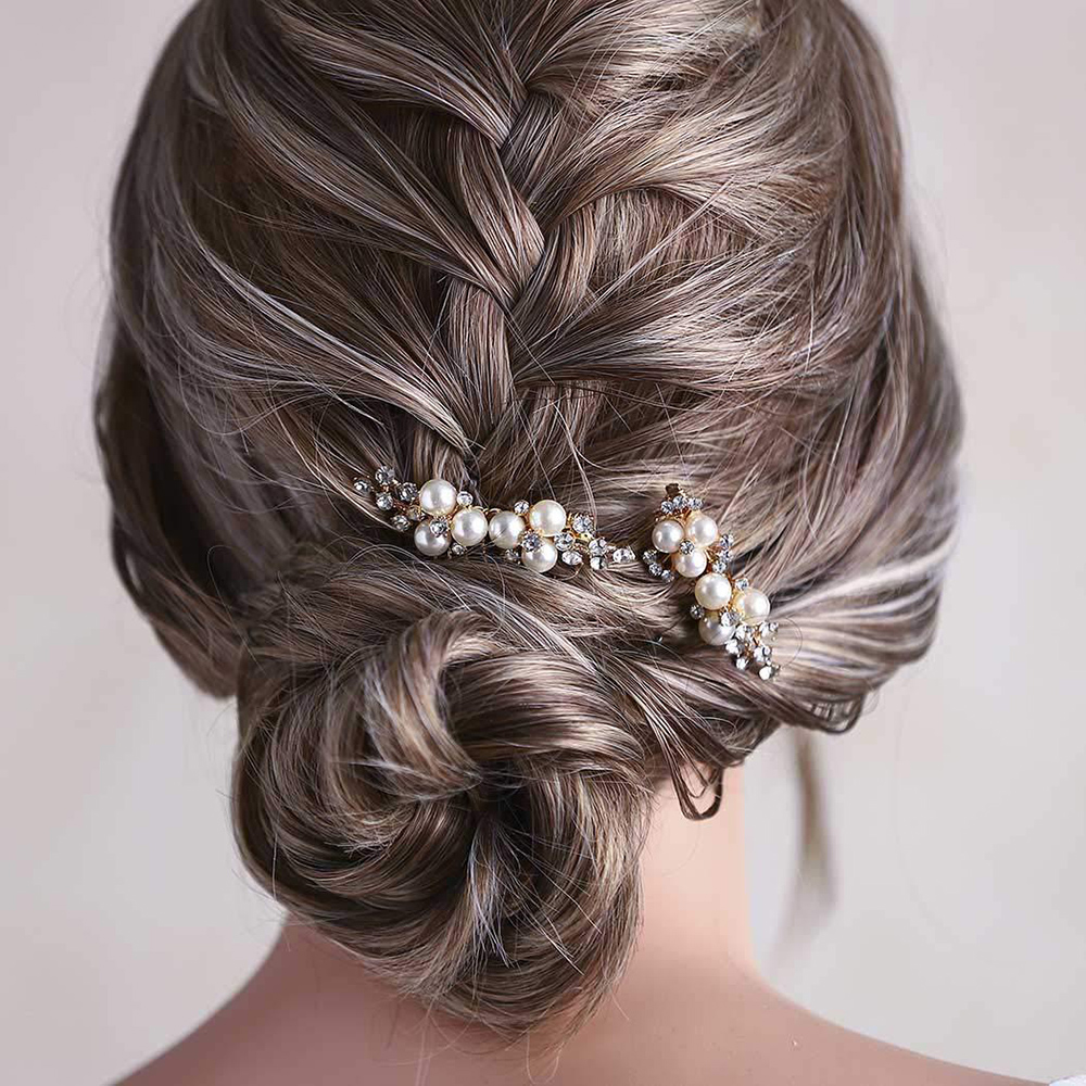 2Pcs Simple Wedding Hair Combs - Event Suppliers ulasan dan harga