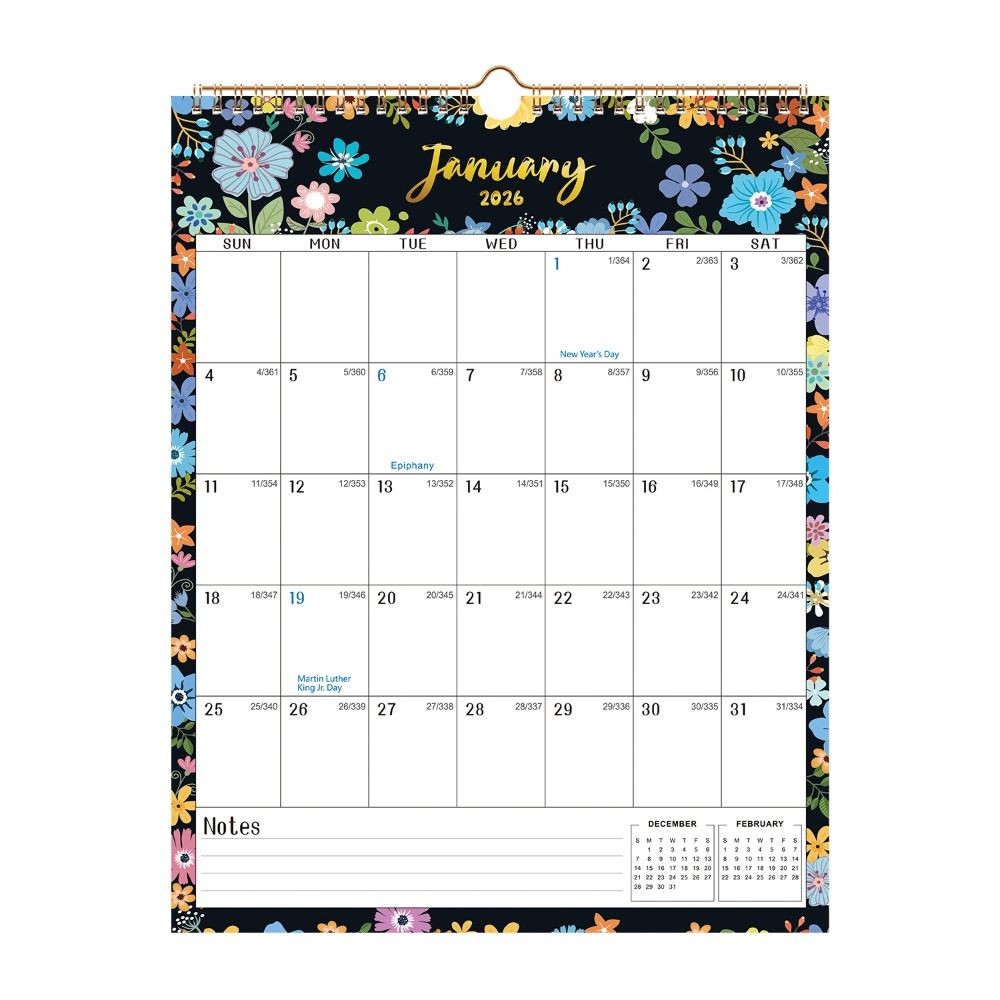 2026 Jan.- 2027 Jun. Wall Cale - Flower Wall Panel ulasan dan harga