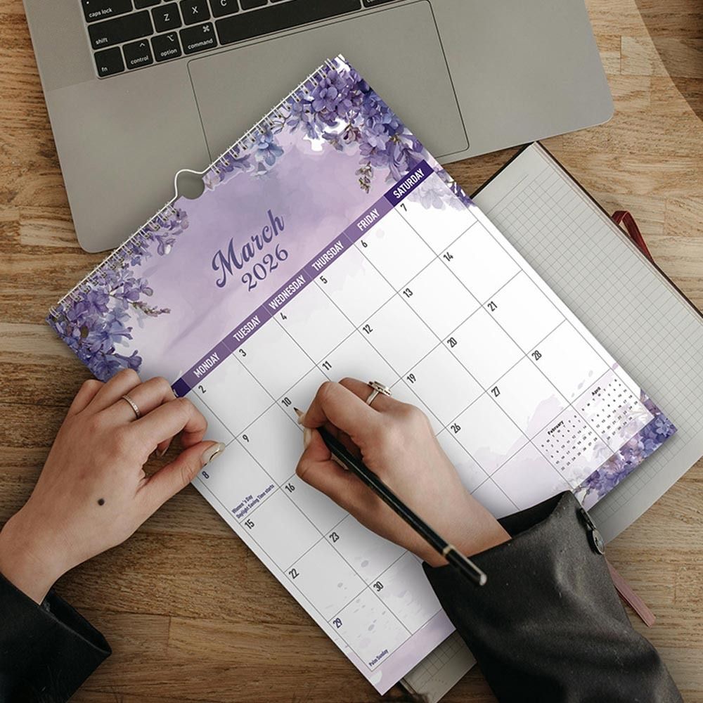 2026 Jan.- 2027 Jun. Wall Cale - Flower Wall Panel ulasan dan harga