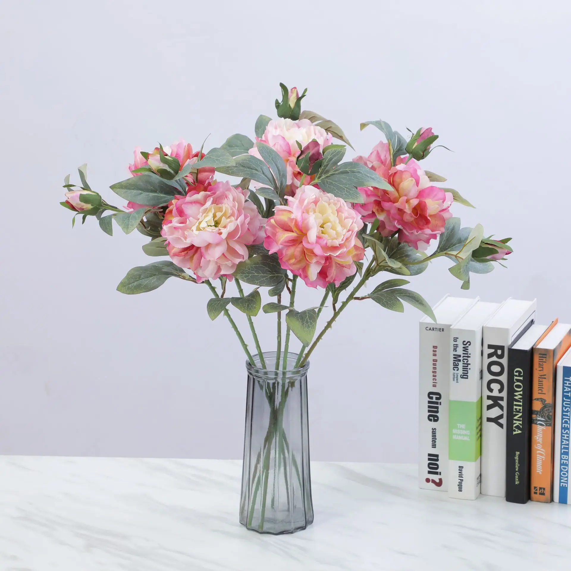 Artificial Peony Flower Single - Flower Wall Panel ulasan dan harga