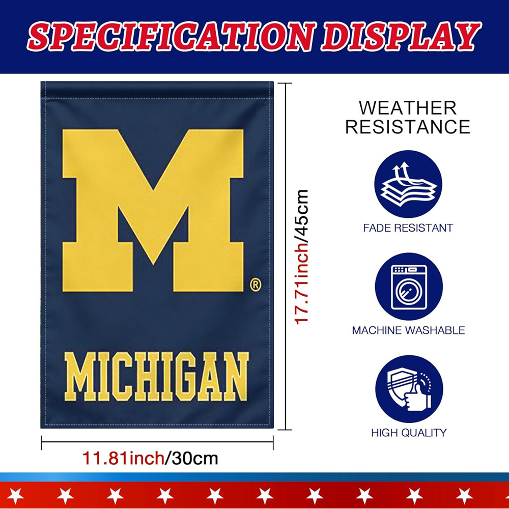 1PC, Michigan Wolverines Garde - Party Banner Gold ulasan dan harga