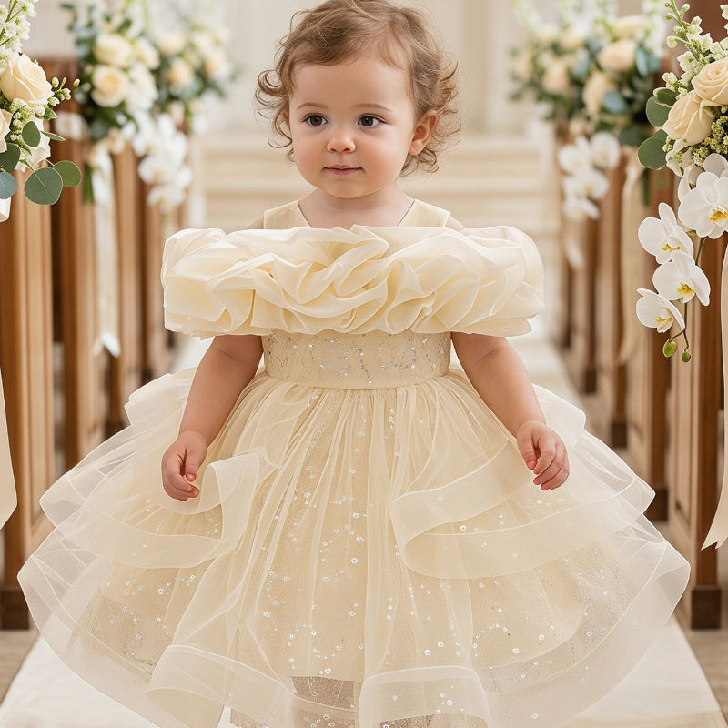 2026 Children Girls Tulle Bead - Glitter Tablecloth ulasan dan harga