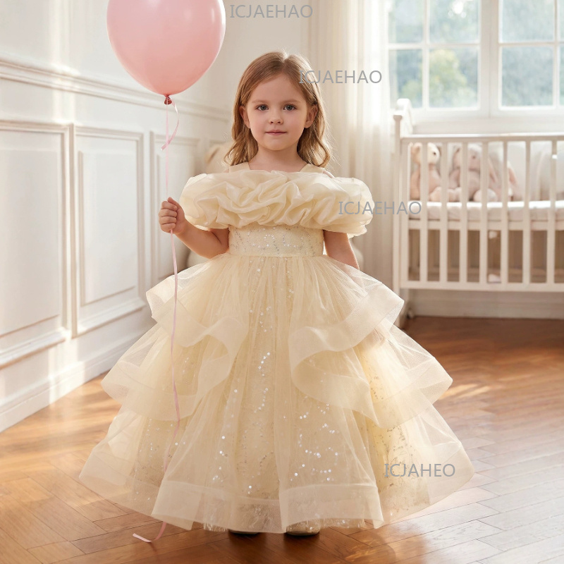 2026 Children Girls Tulle Bead - Glitter Tablecloth ulasan dan harga