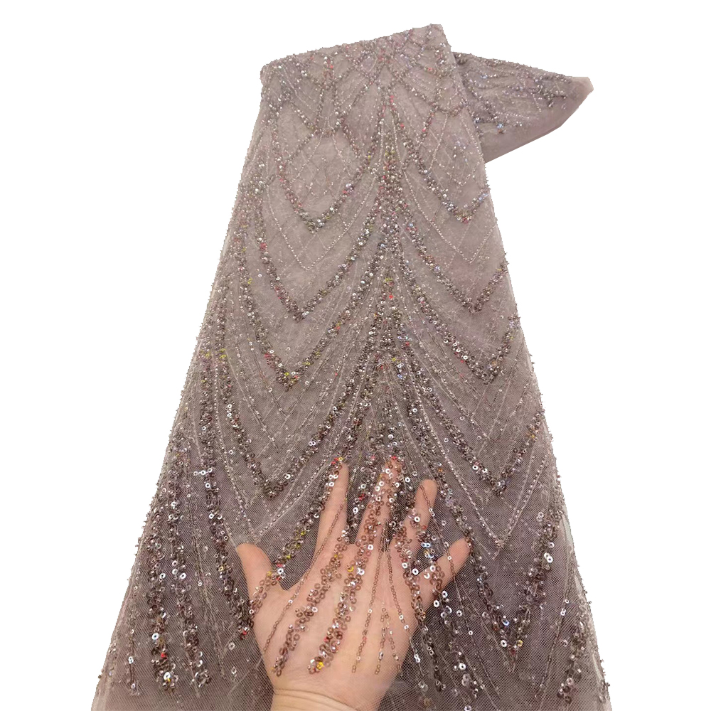 Luxury African Sequins Beaded  - Glitter Tablecloth ulasan dan harga