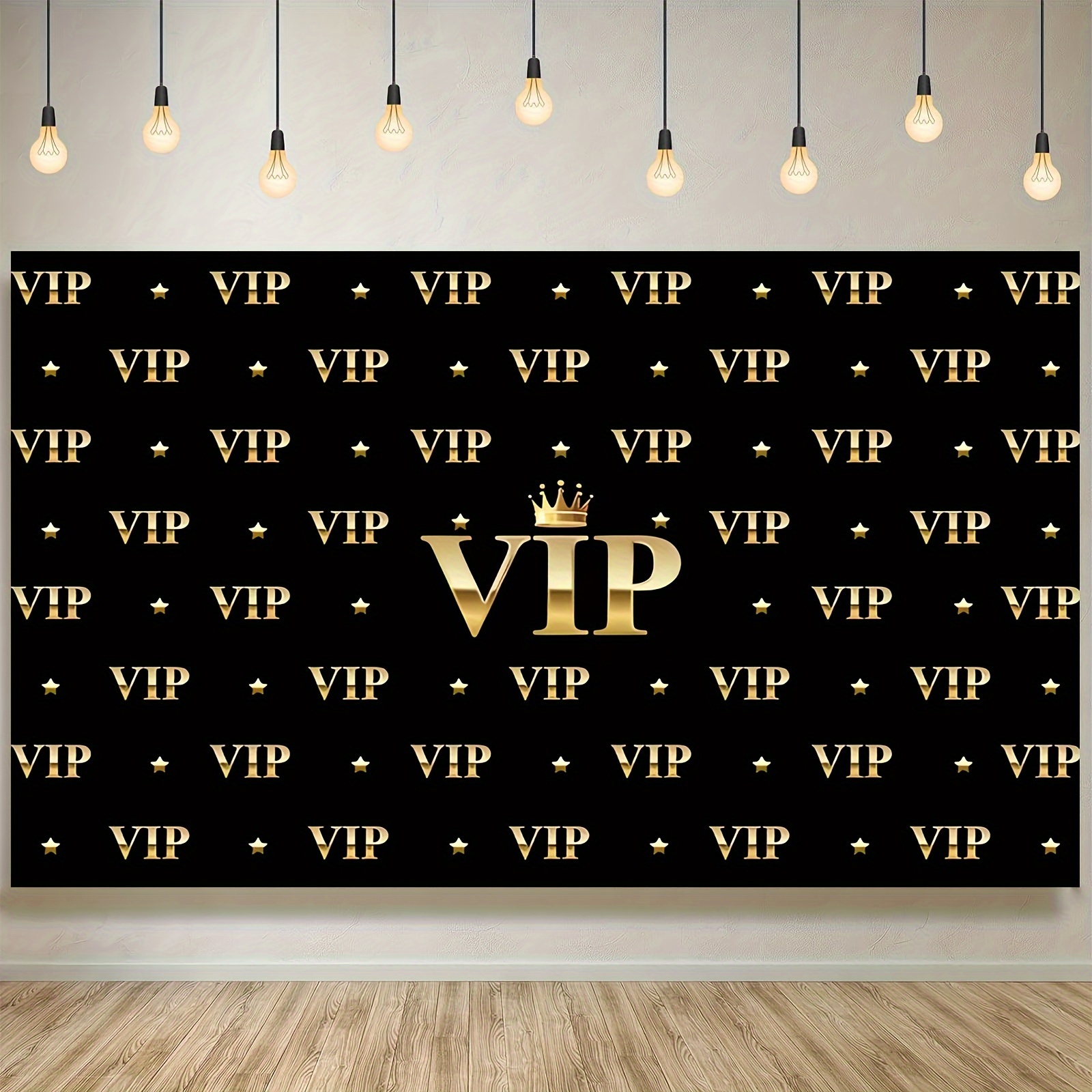 VIP Royal Crown Black Gold Tap - Party Banner Gold ulasan dan harga