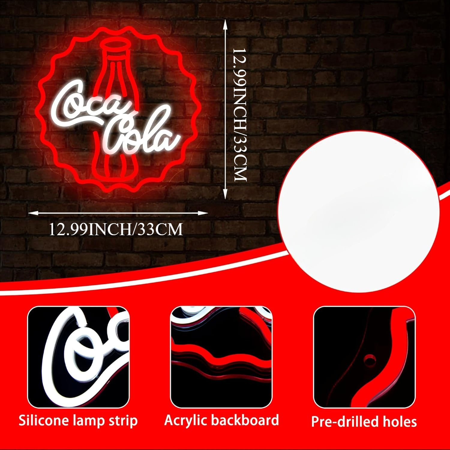 Cola Neon Sign Art Wall Light  - Neon Sign Party ulasan dan harga