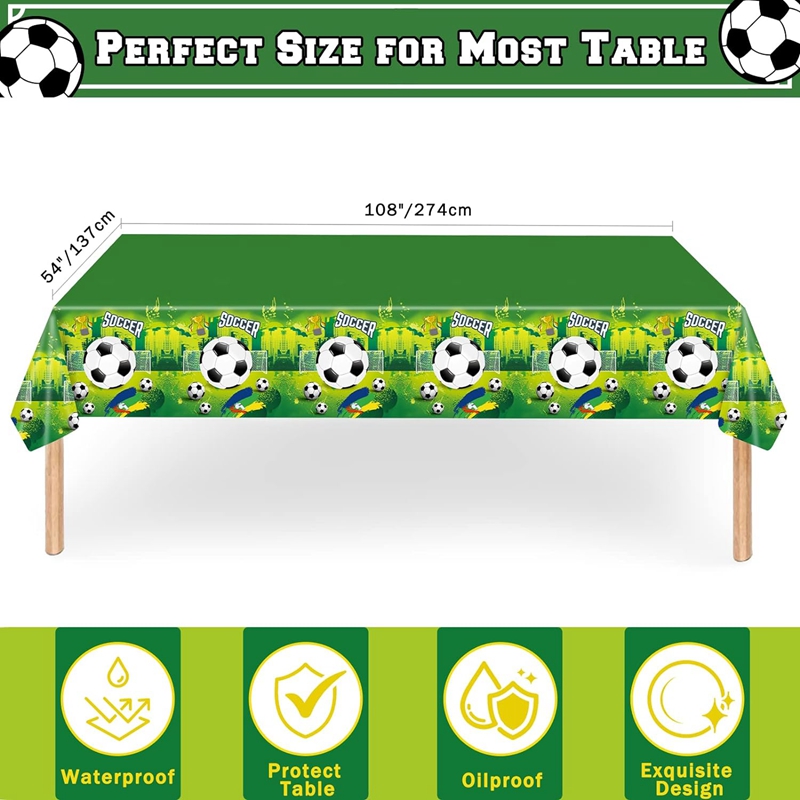 Soccer Party Disposable Tablew - Table Cloth Disposable ulasan dan harga