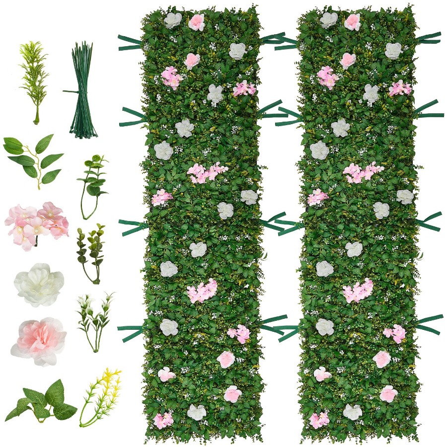 Wedding event backdrop: 3D sil - Flower Wall Panel ulasan dan harga
