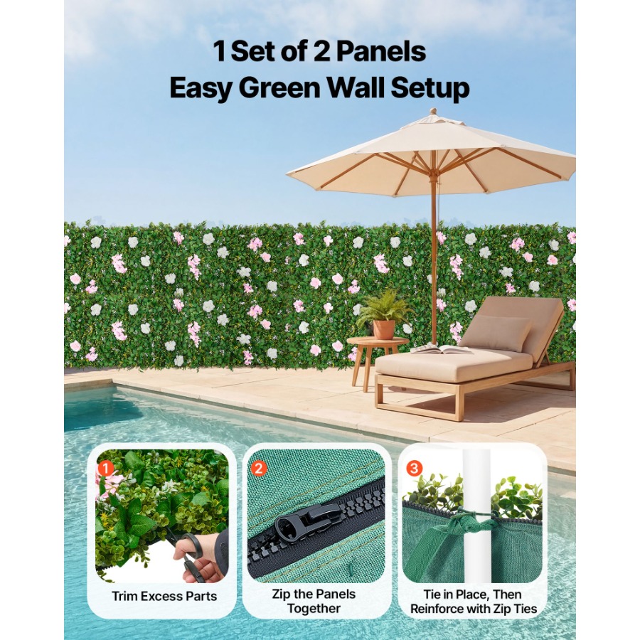Wedding event backdrop: 3D sil - Flower Wall Panel ulasan dan harga