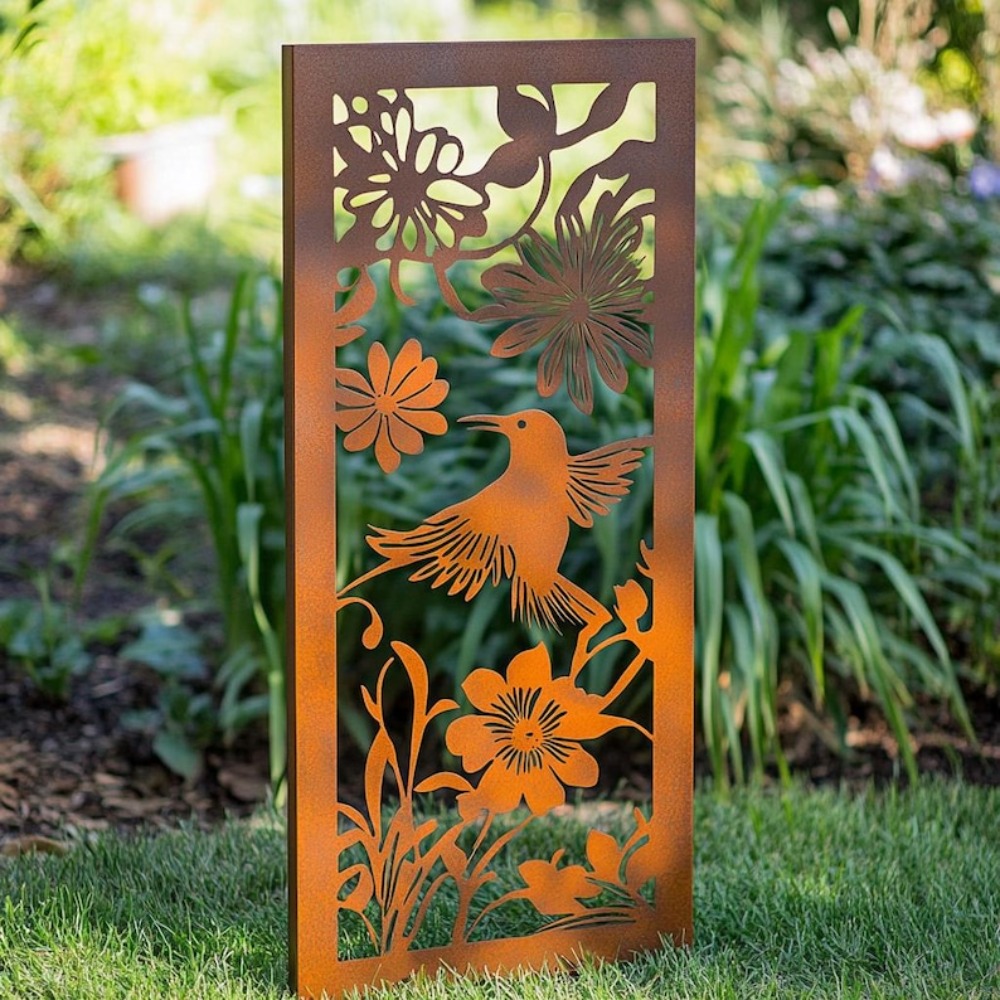 Outdoor 2D Metal Garden Wall P - Flower Wall Panel ulasan dan harga