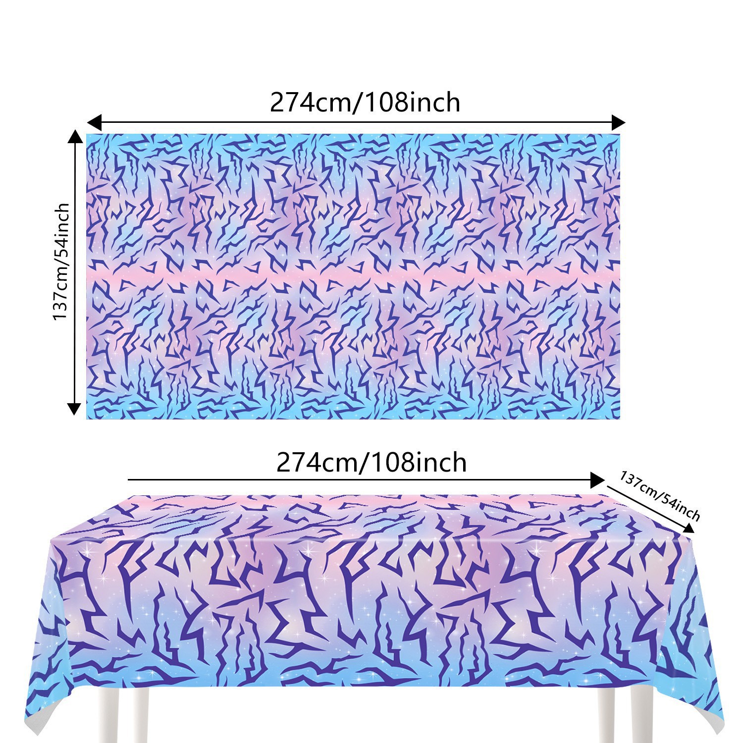 Lightning Printed Tablecloth D - Table Cloth Disposable ulasan dan harga