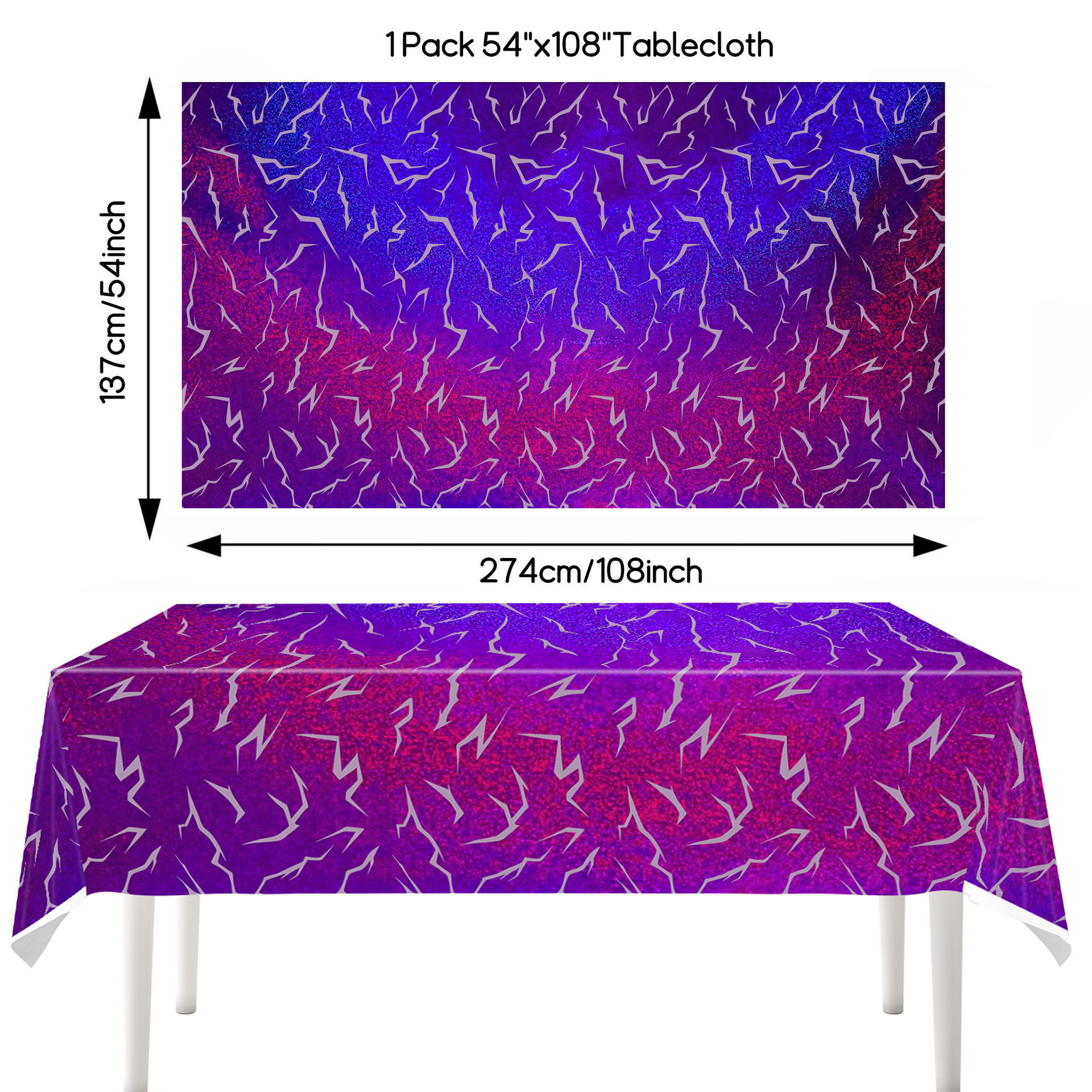 Lightning Printed Tablecloth D - Table Cloth Disposable ulasan dan harga