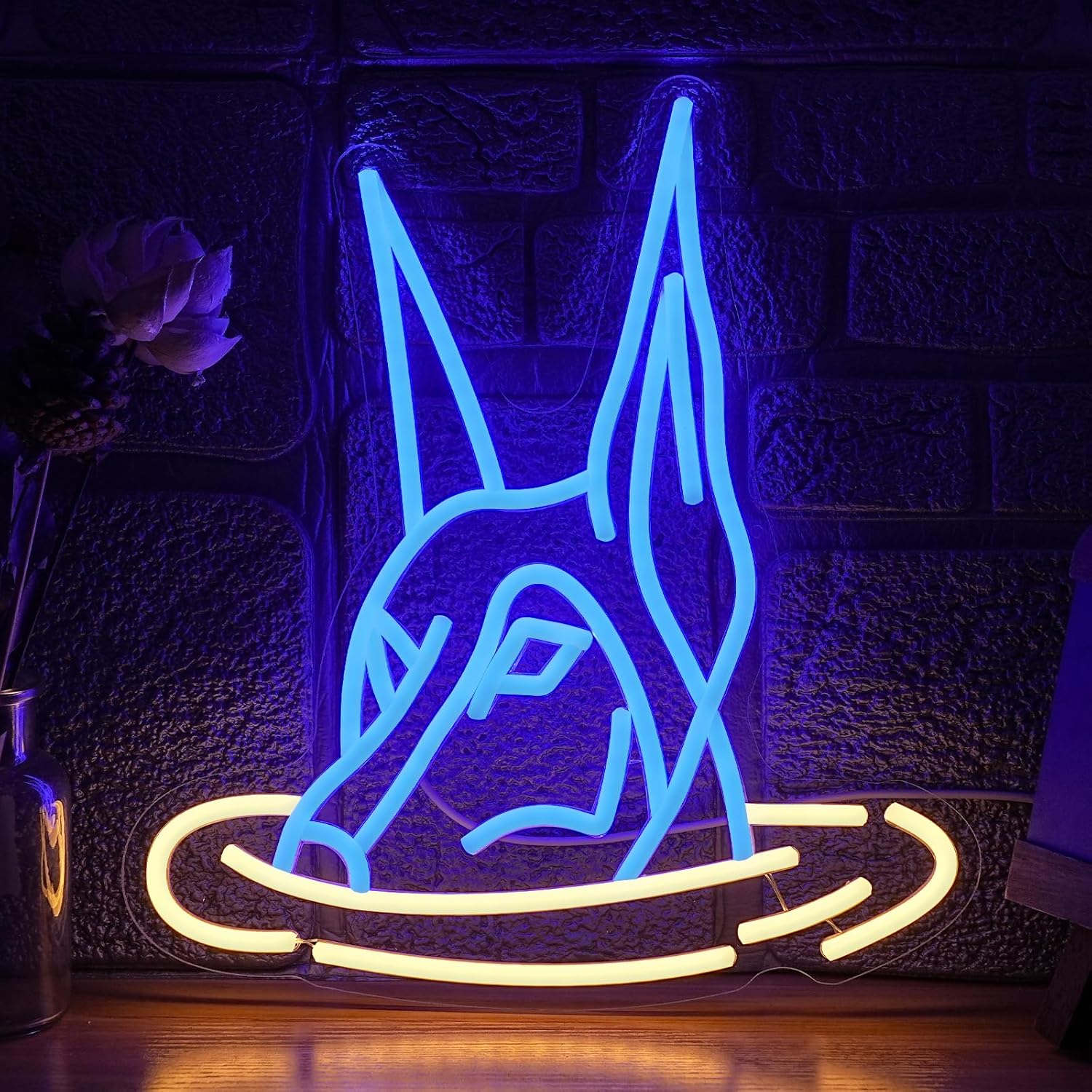 Doberman Dog Neon Sign Art Wal - Neon Sign Party ulasan dan harga