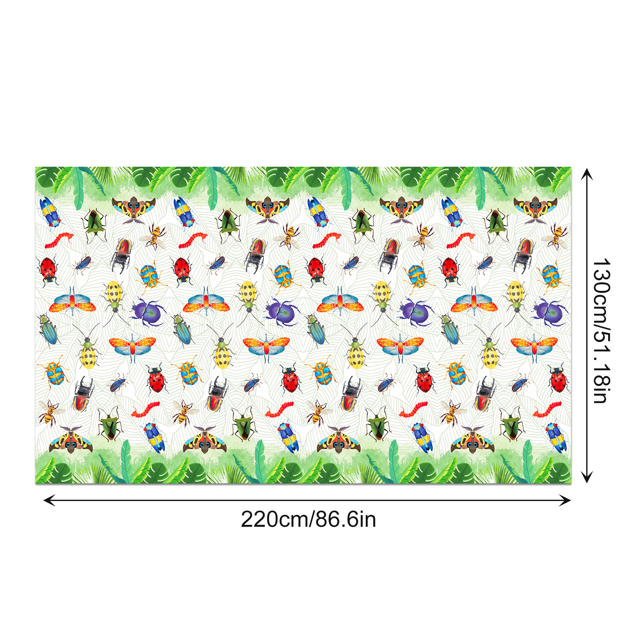 130*220cm Cartoon Spring Insec - Table Cloth Disposable ulasan dan harga