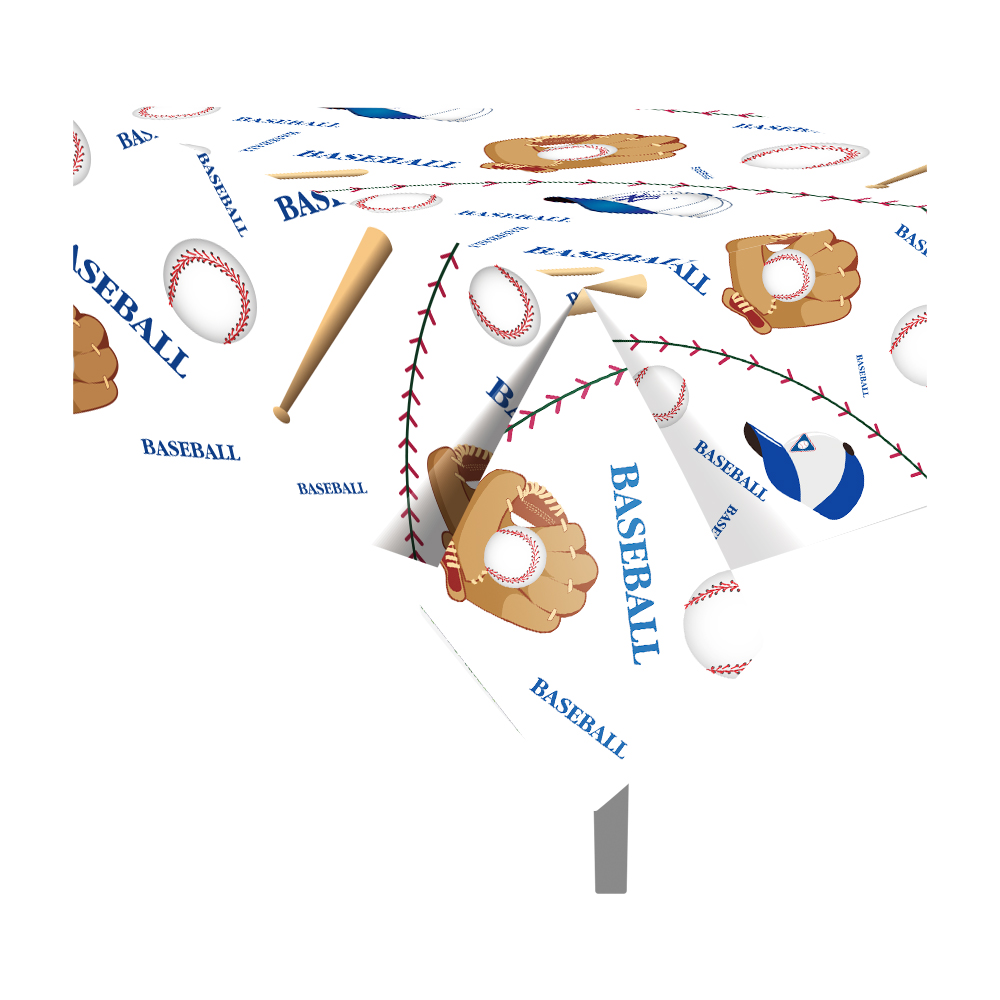 130x220cm Baseball Sports Disp - Table Cloth Disposable ulasan dan harga