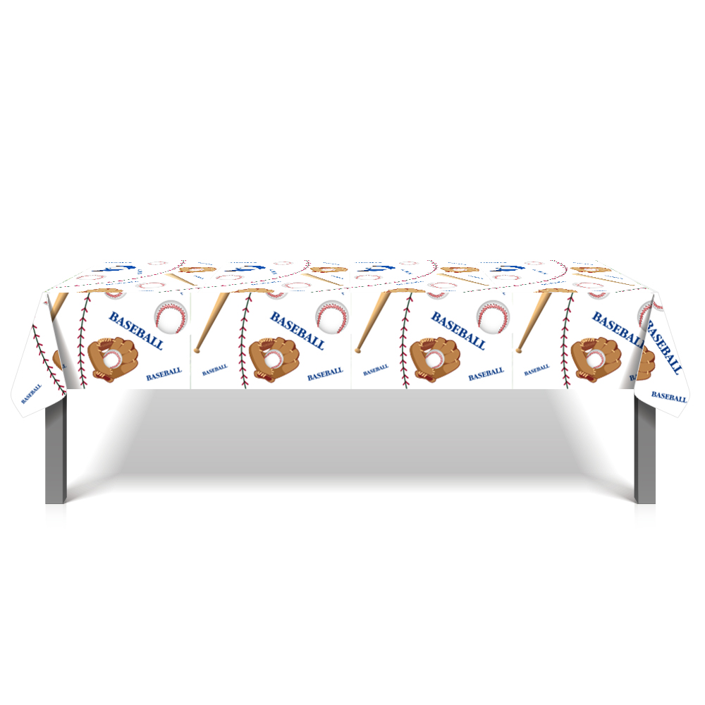 130x220cm Baseball Sports Disp - Table Cloth Disposable ulasan dan harga