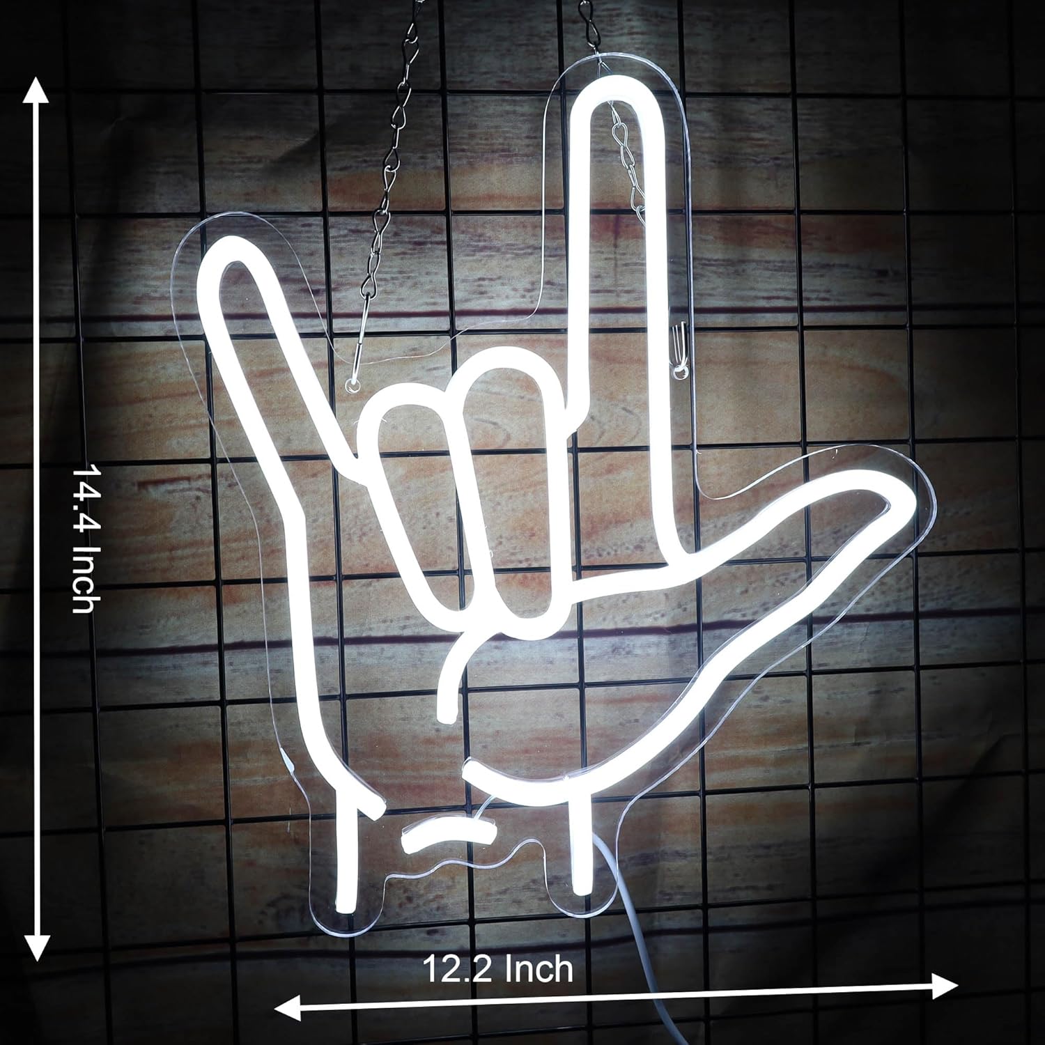 Hand Gesture Neon Sign I Love  - Neon Sign Party ulasan dan harga