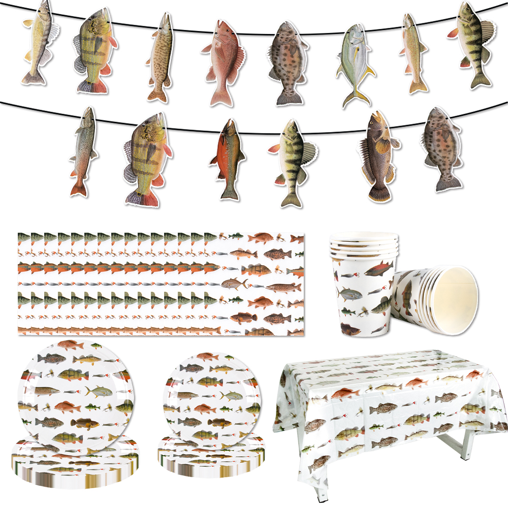 Fishing Themed Party Disposabl - Table Cloth Disposable ulasan dan harga
