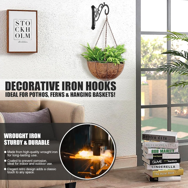 1PC Wall Mounted Bracket Iron  - Flower Wall Panel ulasan dan harga