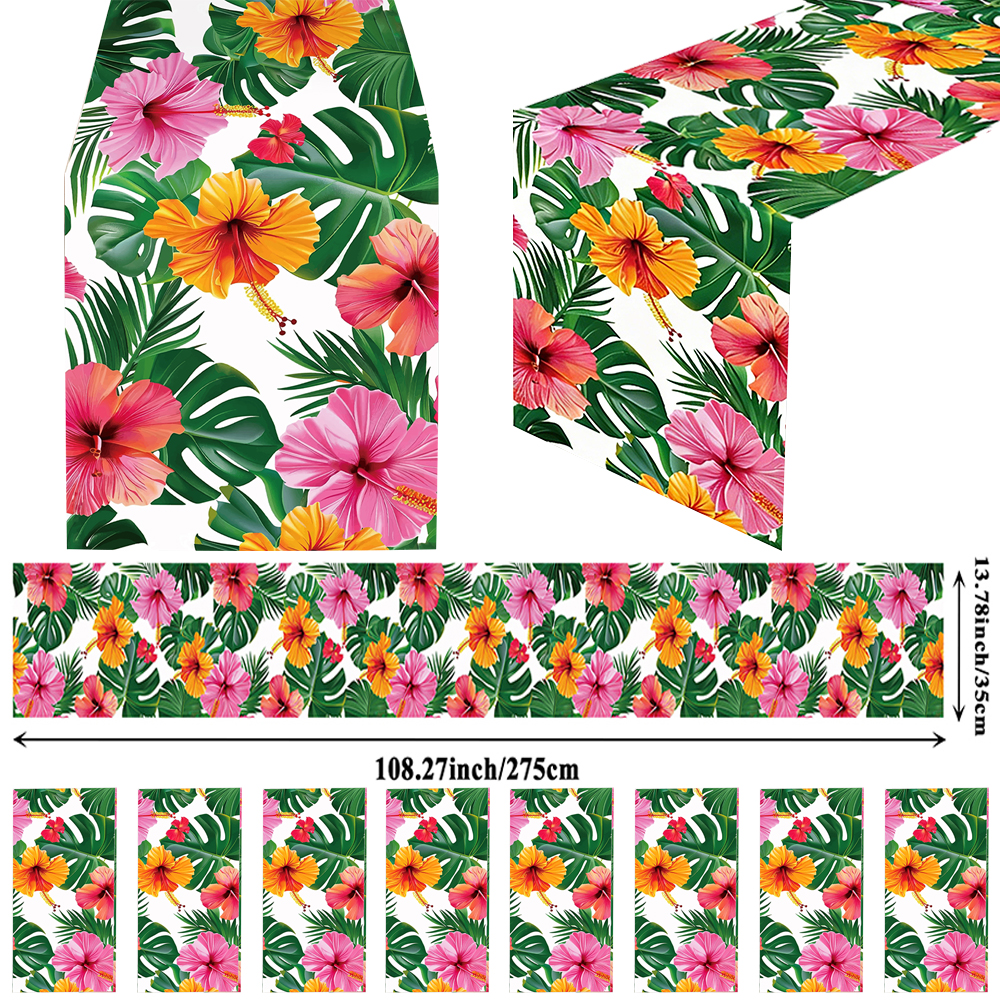 1-3Packs Hawaiian Hibiscus Tab - Table Cloth Disposable ulasan dan harga