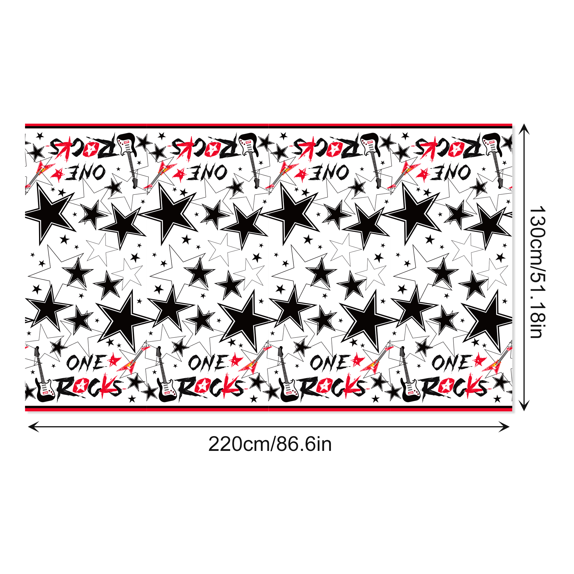 220x130cm Crazy Rock Disposabl - Table Cloth Disposable ulasan dan harga