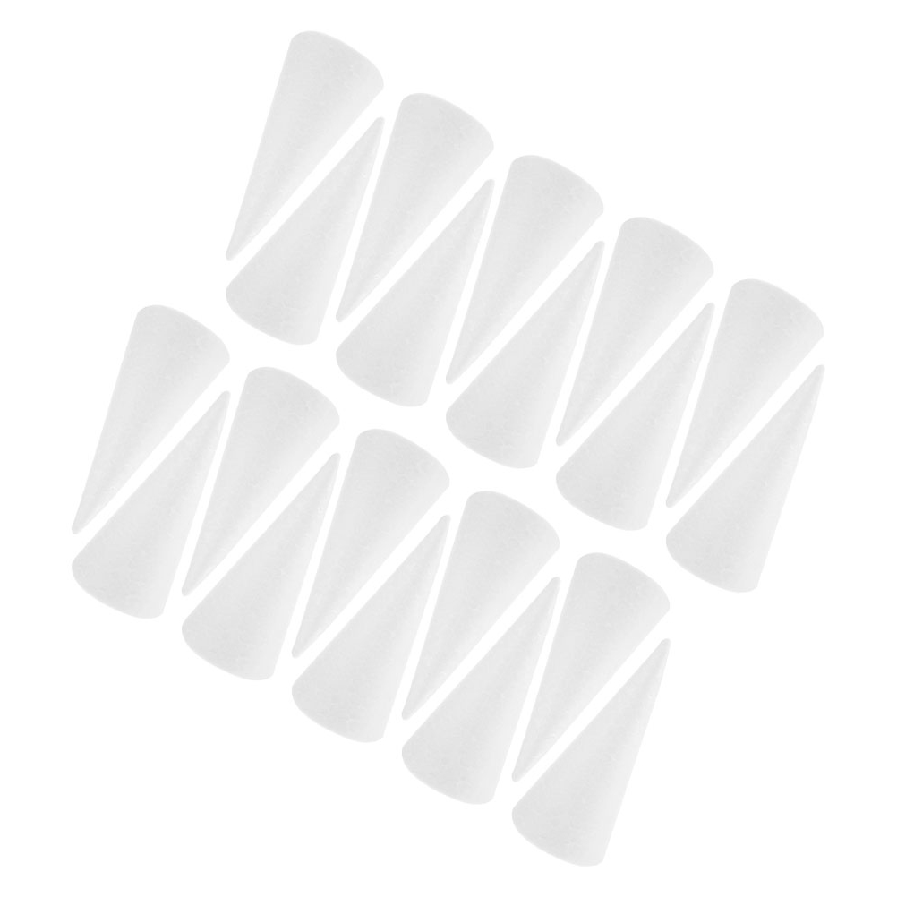 20Pcs White Foam Cones Polysty - Cotton Candy Cone ulasan dan harga