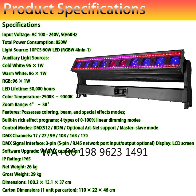10Head 60W RGBW IP65 Waterproo - Event & Party Supply Photos ulasan dan harga