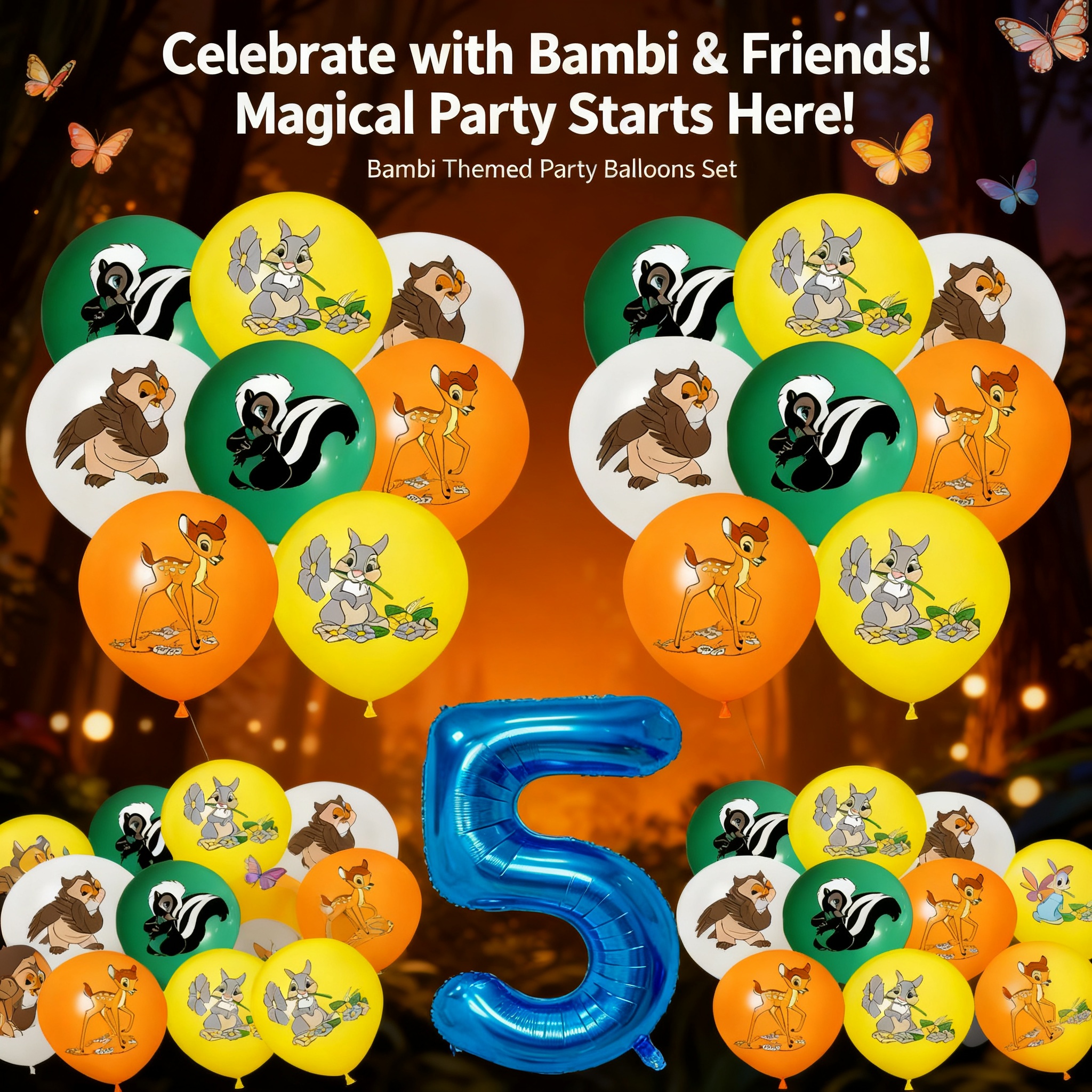 Bambi Forest Pet Deer Birthday - Supply Event ulasan dan harga