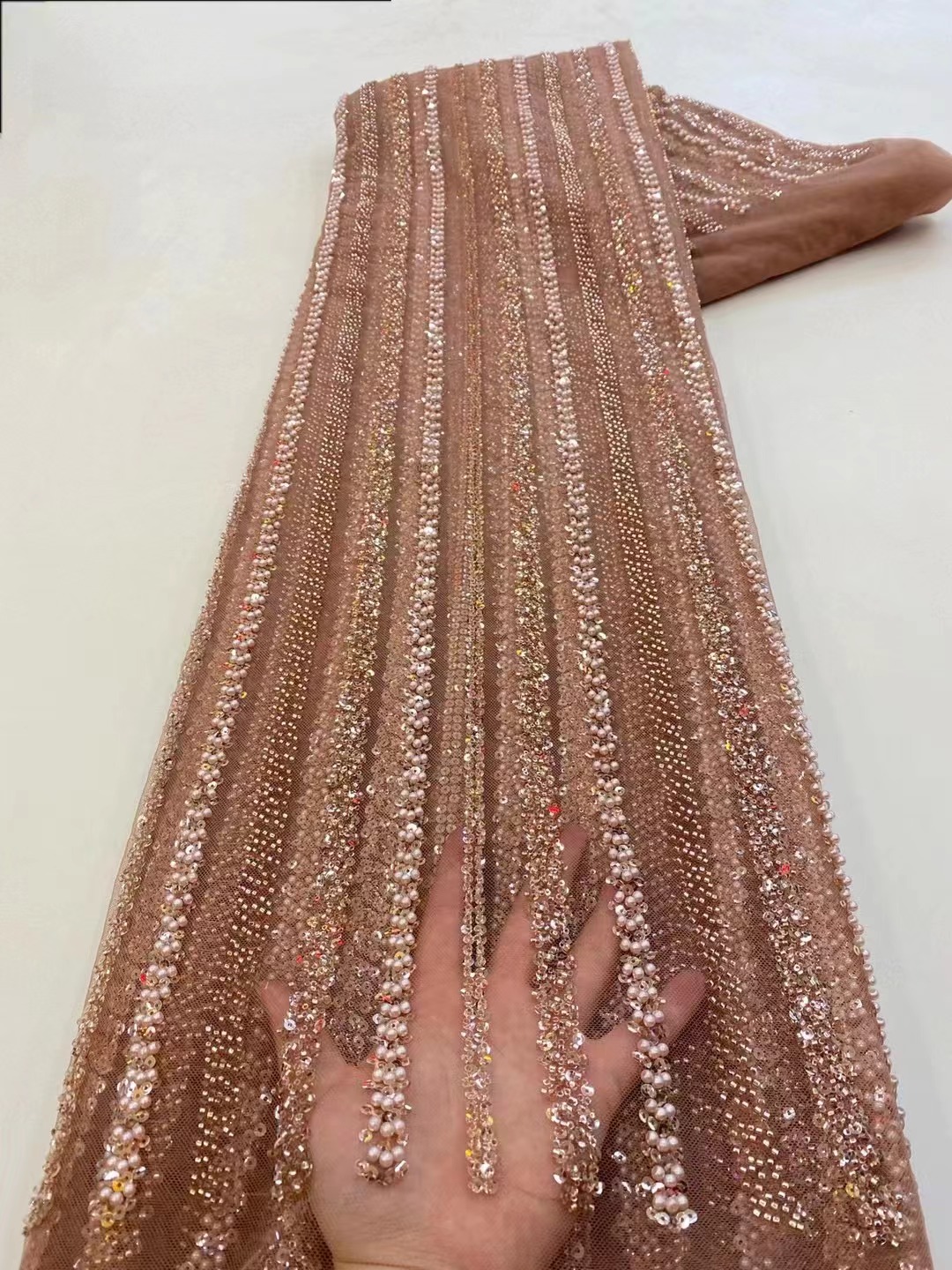 High Quality African Nigerian  - Glitter Tablecloth ulasan dan harga