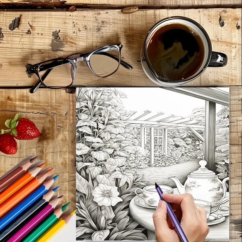 Tea In The Gardens Coloring Bo - Supply Event ulasan dan harga
